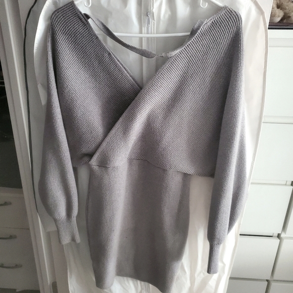 Gray Sweater Dress - Picture 3 of 3